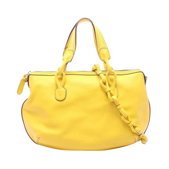 Loewe Handbags - Loewe Fiesta Top Handle Bag Leather Yellow